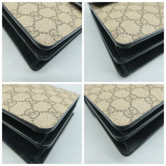 100% Authentic GUCCI Dionysus Brown Canvas Shoulder Bag - Picture 5 of 11